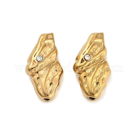 Бусина из нержавеющей стали 304 со стразами STAS-U047-05G-1