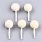 Handmade Polymer Clay 3D Lollipop Embellishments, for Party DIY Decorations, Lemon Chiffon, 21~26x10.5mm