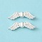 Tibetan Style Alloy Beads, Lead Free & Cadmium Free, Silver Color Plated, Wing, 7x23x3mm, Hole: 1.5mm, about 1380pcs/1000g