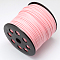 Eco-Friendly Faux Suede Cord, Faux Suede Lace, Pink, 3.0x1.4mm, about 98.42 yards(90m)/roll