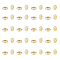 80Pcs 304 Stainless Steel Spacer Beads, Flat Round, Real 24K Gold Plated, 6x2mm, Hole: 1.8mm