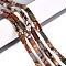 Natural Picasso Jasper/Polychrome Jasper Beads Strands, Cuboid, 13~13.5x4~5x4~5mm, Hole: 1~1.2mm, about 30pcs/strand, 15.16~15.35'''(38.5~39cm)