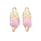 Alloy Enamel Pendants, Food Themes Charms, Ice Cream, 18x6x6.5mm, Hole: 1.6mm