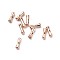 Alloy Beads, Bone Shape, Rose Gold, 11.5x3.5mm, Hole: 0.8mm