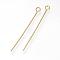 304 Stainless Steel Eye Pin, Golden, 30x0.7mm, Hole: 2mm
