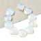 Opalite Beads Strands, Faceted, Heart, 14.5~15x15~15.5x5.5~6mm, Hole: 1mm, about 10pcs/strand, 5.51~5.71''(14~14.5cm)