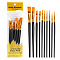 Paint Plastic Brushes Set, with Aluminium Tube, for DIY Oil Watercolor Painting Craft, Black, 16.9~18.5cm, 10pcs/set
