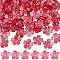 200Pcs Acrylic Bead Caps, 5-Petal Sakura, Cerise, 18x19x6mm, Hole: 1.4mm