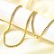 3MM 201 Stainless Steel Box Chain Necklaces, Long-Lasting Plated, Rack Plating, Golden, 27.60 inch(70.1cm)