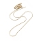 Ion Plating(IP) 304 Stainless Steel Boston Link Chain Necklaces, with Chain Extender & Lobster Claw Clasp, Real 14K Gold Plated, 16-1/8 inch(41cm), 0.05cm