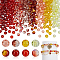 320Pcs 8 Colors Spray Painted Crackle Glass Beads Strands, Round, Mixed Color, 6mm, Hole: 1.3~1.6mm, 40pcs/color