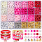 2220Pcs Handmade Polymer Clay CCB Beads Kits, with ABS Plastic, Round, Colorful, 190x130x18mm