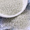 MIYUKI Round Rocailles Beads, Japanese Seed Beads, 11/0, (RR1901) Semi-Frosted Silverlined Crystal, 2x1.3mm, Hole: 0.8mm, about 50000pcs/pound