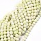 Natural Lemon Turquoise Beads Strands, Faceted, Bicone, Double Terminated Point Prism Beads, 5~6x6mm, Hole: 0.7mm, about 67pcs/strand, 15.35 inch(39cm)