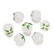 Handmade Lampwork Beads, Tulip, Lime, 13~14.5x13.5mm, Hole: 1.4mm
