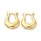 Rack Plating Brass Tulip Hoop Earrings for Women, Lead Free & Cadmium Free, Real 18K Gold Plated, 18x15x4mm, Pin: 0.8mm