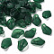 Transparent Frosted Acrylic Pendants, Petaline, Dark Green, 24x17x4mm, Hole: 1.8mm