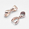 925 Sterling Silver Pendant Bails, Ice Pick & Pinch Bails, Rose Gold, 3.5x5mm Inner Diameter, 10x6x3mm, Hole: 3.5x4.5mm, Pin: 0.8mm