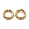 Ion Plating(IP) 304 Stainless Steel Open Jump Rings, Real 18K Gold Plated, 12x2mm, Inner Diameter: 8mm