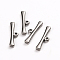 Tarnish Resistant 304 Stainless Steel Toggle Clasps Parts, Bar, Stainless Steel Color, 21x6x2.5mm, Hole: 1.5mm