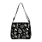 Polyester Bag, Gothic Style Adjustable Shoulder Bag for Wiccan Lovers, Heart, 30x25cm