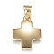 304 Stainless Steel Pendants, Cross, Golden, 25x21x3mm, Hole: 8x5mm
