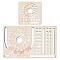 Wood Bead Board, for Jewelry Making Bracelet Necklace DIY, Beige, 13.9~31.8x13.9~19x0.7cm, 2pcs/set