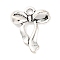 Tibetan Style Alloy Pendants, Bowknot Charms, Antique Silver, 22x17.5x4mm, Hole: 2.5mm