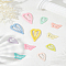 11Pcs 3 Styles Heart & Butterfly Spray Painted Iron Snap Hair Clip for Girls, Mixed Color, 18~27.5x30~46.5x2.5~3mm