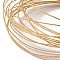 Copper Wire for Jewelry Making, Textured Round, Real 18K Gold Plated, 18 Gauge, 1mm, about 16.40 Feet(5m)/Strand