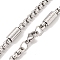 Non-Tarnish 304 Stainless Steel Box Chain Necklaces, Stainless Steel Color, 18.94x0.16 inch(48.1x0.4cm)