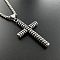 304 Stainless Steel Classic Cross Pendant Necklaces for Men, Stainless Steel Color