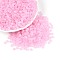 6/0 Transparent Inside Colours Glass Seed Beads, Rondelle, Round Hole, Pearl Pink, 4x3mm, Hole: 1.2~1.5mm, about 6080pcs/pound
