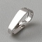 925 Sterling Silver Snap on Bails, Platinum, 7x2x3.5mm, Hole: 6x3mm