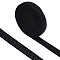 10 Yards Flat Polyester & Spandex Non-Slip Elastic Cord, Silicone Gripper Elastic Band, Garment Accessories, Black, 30mm