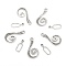 Alloy Hook and Eye Clasps, Nickel Free, Antique Silver, 13.5x25.5x1.5mm 6x16.5x1mm