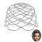 1Pc Rhinestone Mesh Headpiece Cap, Iron Head Chain Bridal Party Hair Accessories for Women Girls, Silver, 215x3.5mm