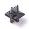 Natural Obsidian Beads, No Hole/Undrilled, Merkaba Star, 28x23.5x17.5mm