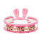 Butterfly Adjustable Polyester & Alloy & Resin Enamel & Rhinestone Slider Bracelets, Macrame Bracelets for Women, with Tassels, Hot Pink, 5.91~9.45 inch(15~24cm)