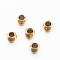Ion Plating(IP) 304 Stainless Steel Beads, Round, Golden, 2x1.2mm, Hole: 1mm