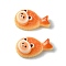 Opaque Resin Cabochons, Imitation Food, Taiyaki, 12.5x7x4.5mm