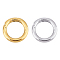 2Pcs 2 Style Ion Plating(IP) 304 Stainless Steel Spring Gate Rings, Snap Clasps, Round Rings, Golden & Stainless Steel Color, 20.5x3.5mm, Inner Diameter: 13mm, 1pc/color