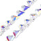 Electroplate Transparent Glass Beads Strands, AB Color Plated, Faceted, Heart, Clear AB, 12x10x5mm, Hole: 1mm, about 60Pcs/strand, 24.41 inch(62cm)