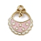 Alloy Enamel Pendants, Golden, Bib, 20x16x3mm, Hole: 2mm