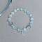 Moon Alloy Cat Eye & Natural Moonstone Round Beaded Charm Bracelets, Platinum, 7-1/8~8-5/8 inch(18~22cm)