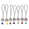 Natural & Synthetic Gemstone  Mobile Straps, with Alloy Charms, Tree of Life, Mixed Color, 9.3~10.15cm