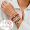 6Pcs 6 Styles Christmas Theme Handmade Polymer Clay Hesihi & CCB Beads Stretch Bracelet & Acrylic Beads Charm Bracelet Set for Women, Mixed Color, Inner Diameter: 7-1/8 inch(18cm)