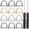 20Pcs 4 Colors Zinc Alloy Adjustable Alloy D Ring Clip Buckles for Bag Chain Strap with 2Pcs Iron Screwdriver, Mixed Color, 2.4~8.3x2.6~8.3x0.7cm, Inner Diameter: 1.7cm, 5pcs/color