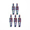 Alloy Pendants, Cadmium Free & Nickel Free & Lead Free, Skeleton, Rainbow Color, 39x9x2mm, Hole: 1.6mm