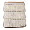 Polyester Tassel Fringe Trimming, Curtain Decoration, Costume Accessories, White, 100x1mm, 12m/card
